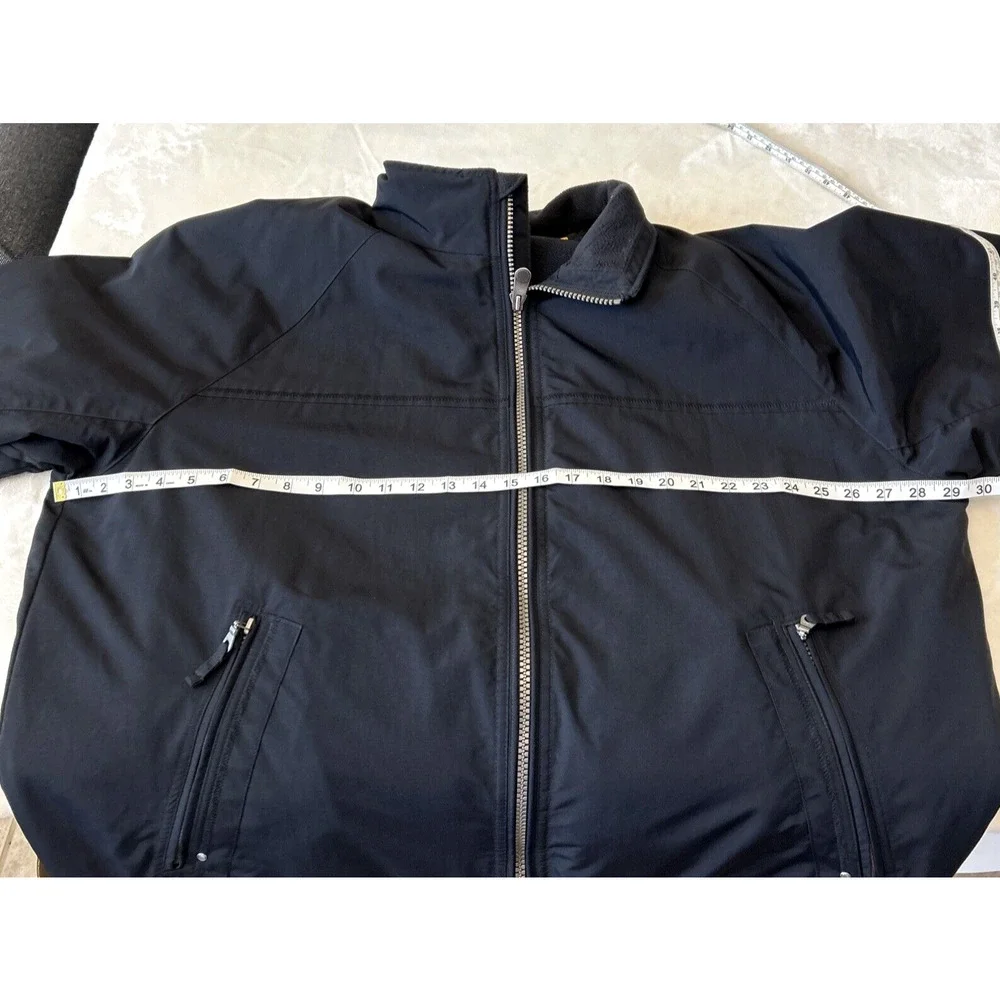 Lands' End Men's Squall Windproof Fleece Lined Zip Jacket XXL 50-52 Navy Blue